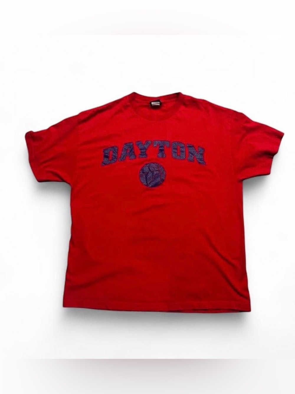 Champs Red Dayton Short Sleeve Tee with Blue Graphic